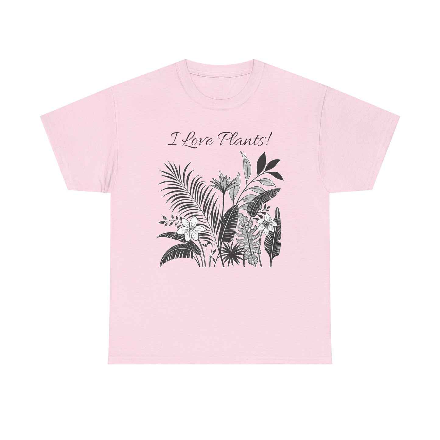T-Shirt for Plant Lover Tee with Tropical Design Shirt for Plant Mom Gift for Gardening Lover Shirt I Love Plants