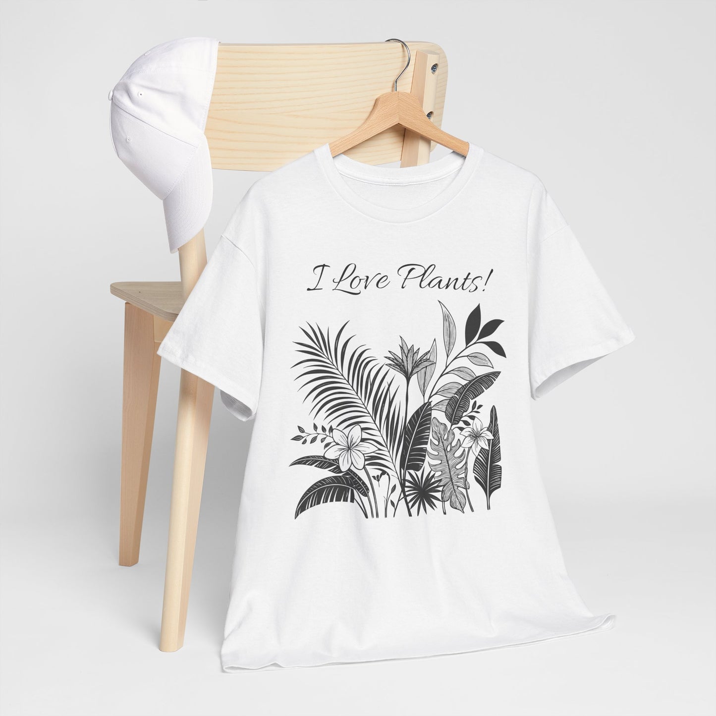 T-Shirt for Plant Lover Tee with Tropical Design Shirt for Plant Mom Gift for Gardening Lover Shirt I Love Plants