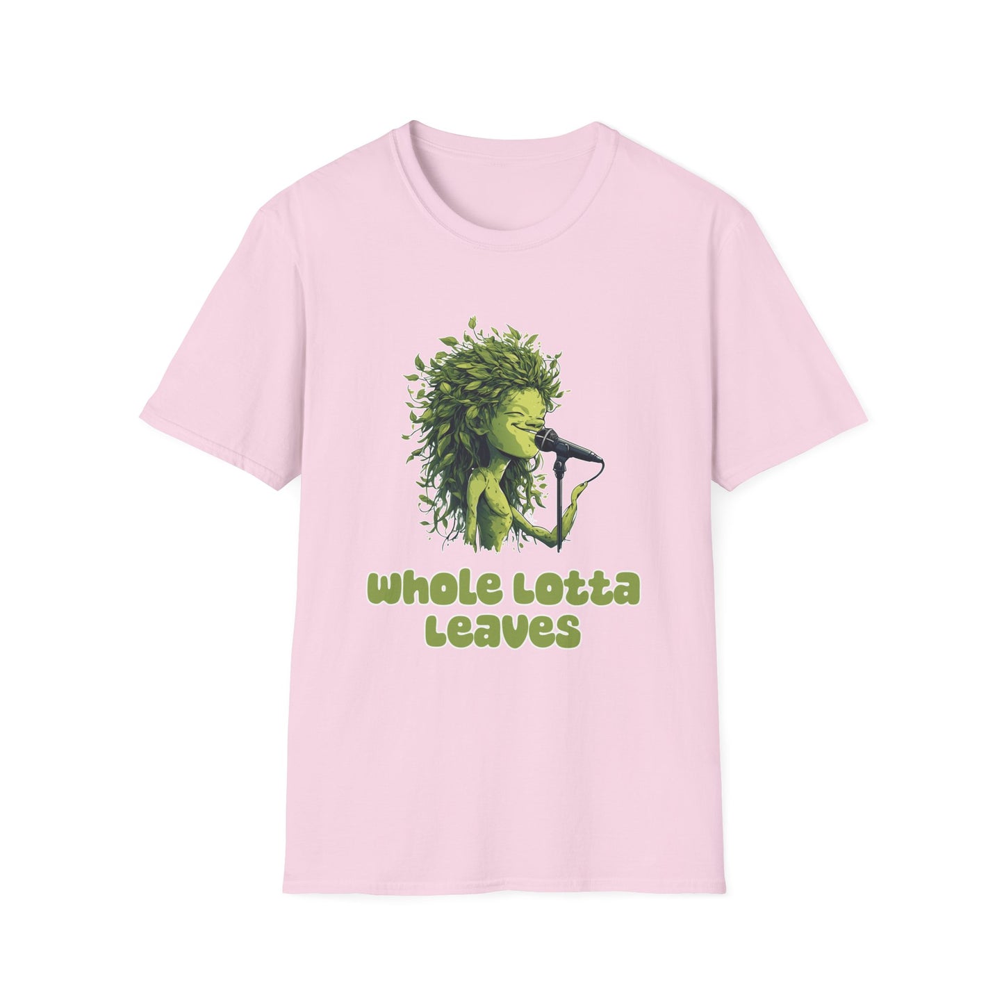 T-Shirt for Plant Lover Tee Led Zeppelin Inspired Singing Sapling Whole Lotta Love Leaves Nature Graphic Shirt Music Fan Gift