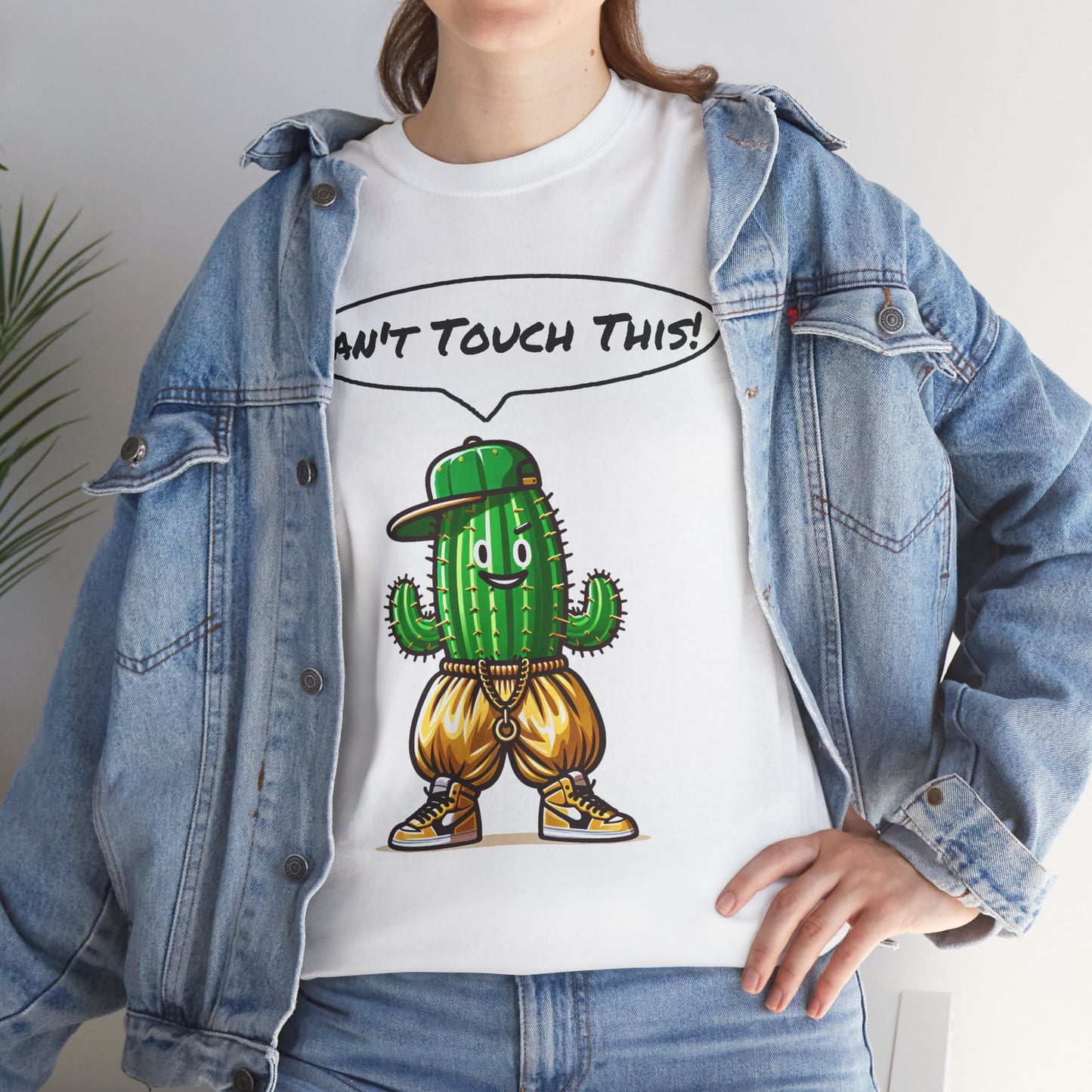 Funny Cactus Tee - Can't Touch This! | Unisex Heavy Cotton T-Shirt, Gift for Friends, Casual Wear, Summer Fashion, Unique Graphic Tee