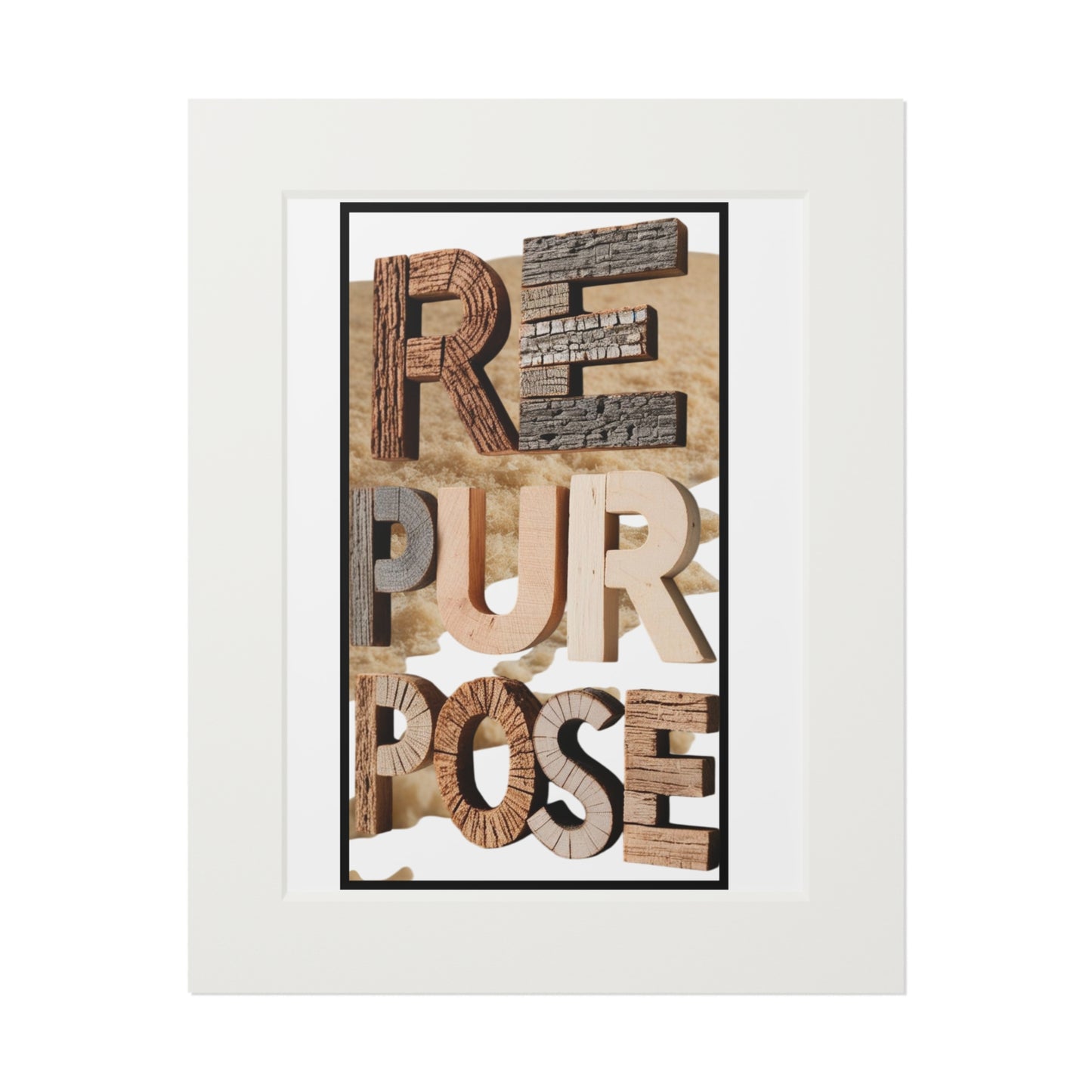 Inspirational Fine Art Print - "Repurpose" Decor, Wall Art for Home Office, Gift Idea for Creatives, Boho Decor, Motivational Prints