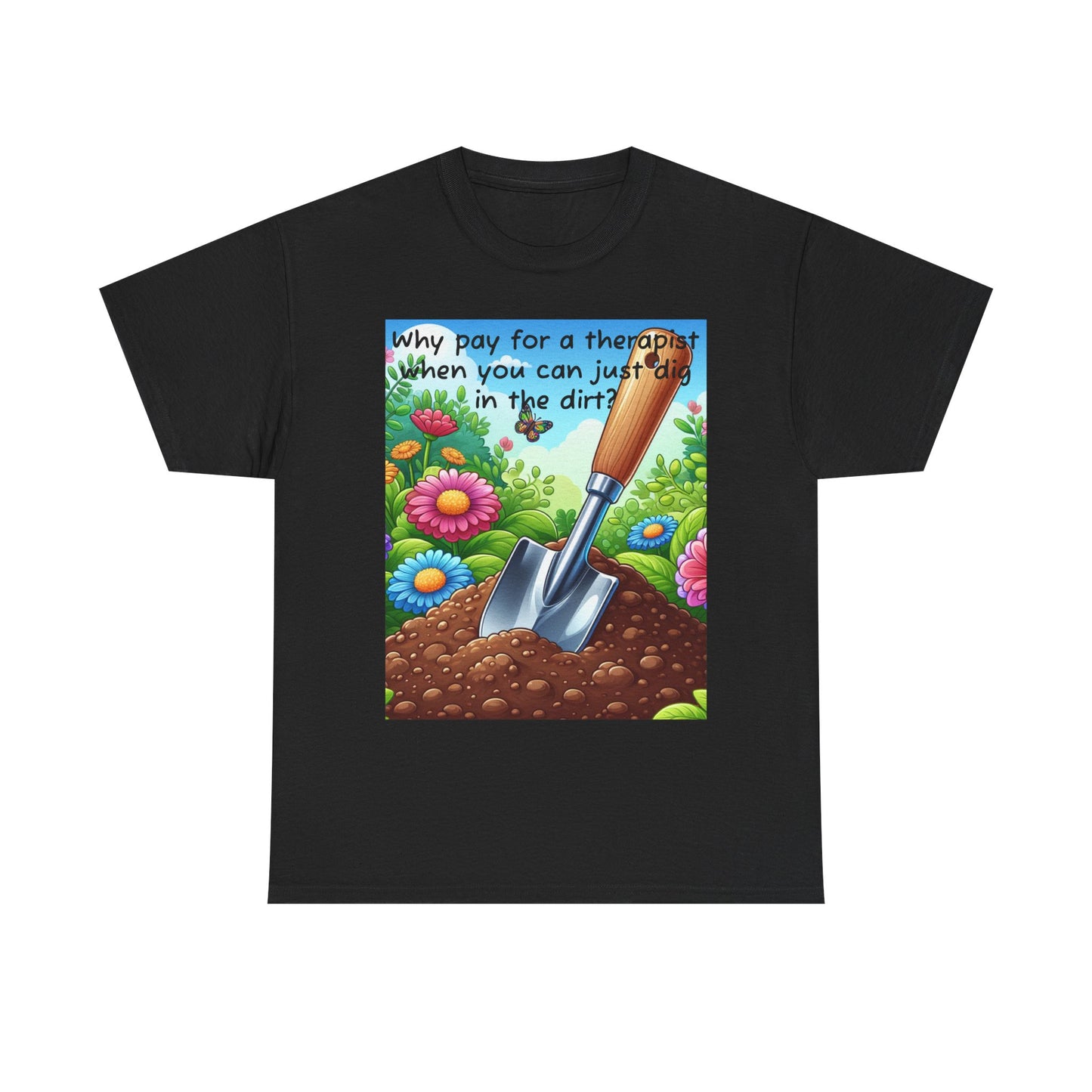 Gardening Therapy Tee, Funny Gardening Shirt, Plant Lover Gift, Unisex Cotton T-Shirt, Nature Lover Humor, Eco-Friendly Apparel