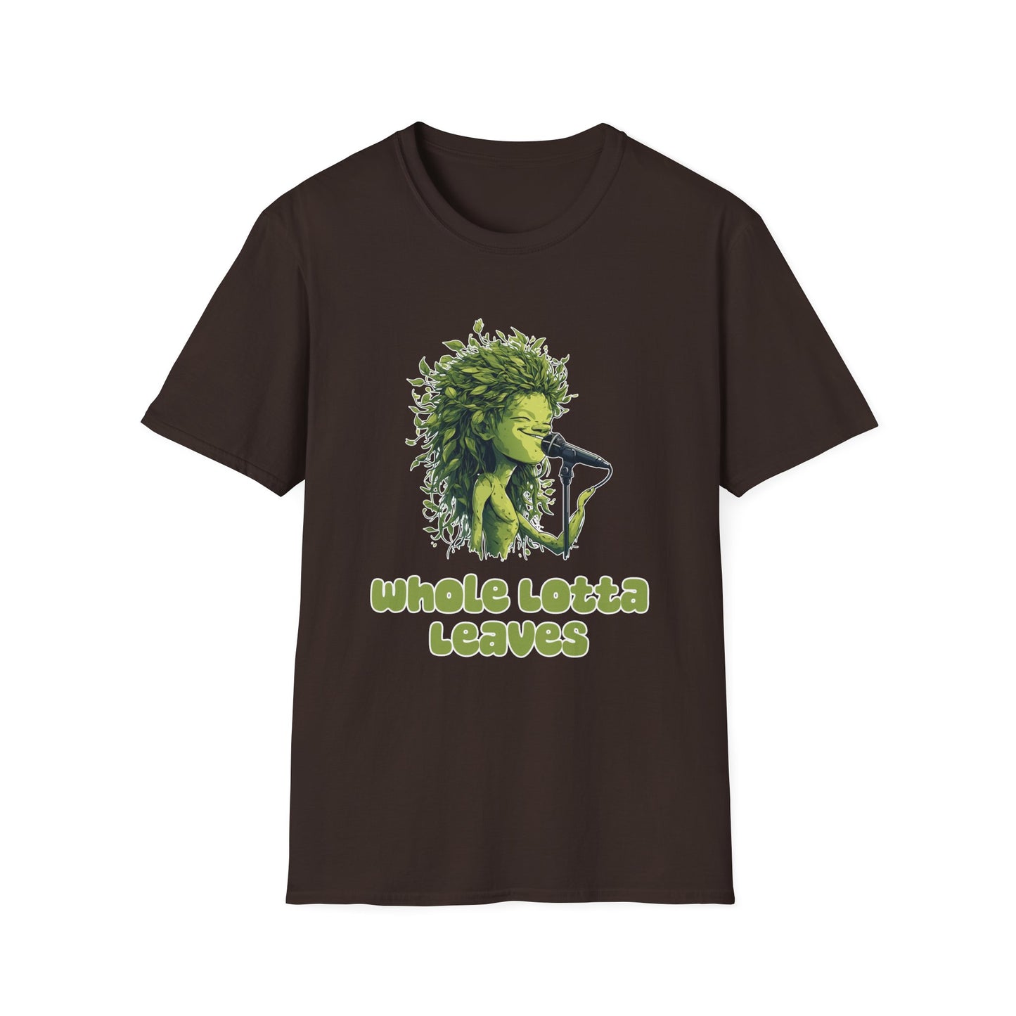 T-Shirt for Plant Lover Tee Led Zeppelin Inspired Singing Sapling Whole Lotta Love Leaves Nature Graphic Shirt Music Fan Gift