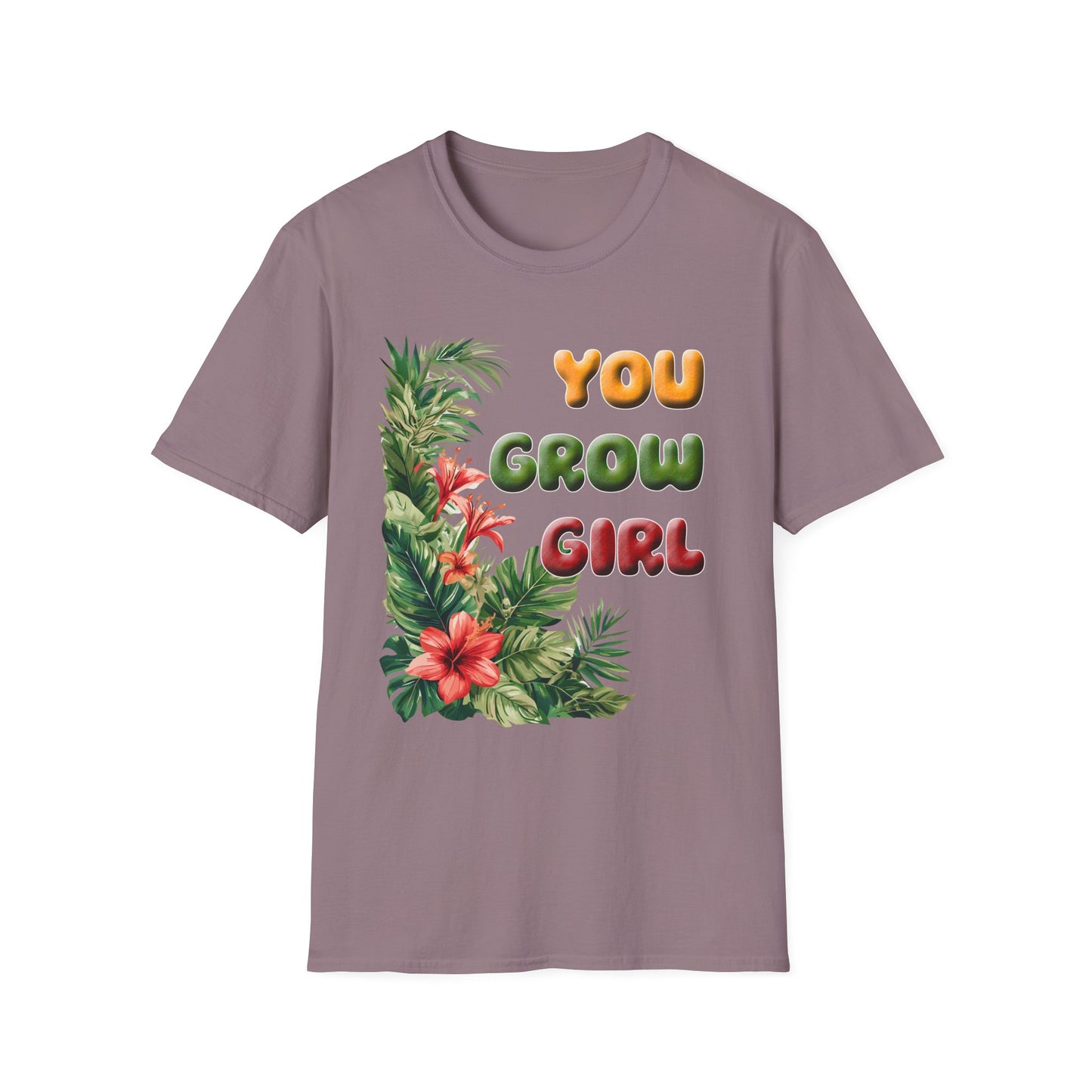 Tropical T-Shirt for Garden Lovers Tee for Plant Lover Inspirational Gift for Women Summer Style You Grow Girl