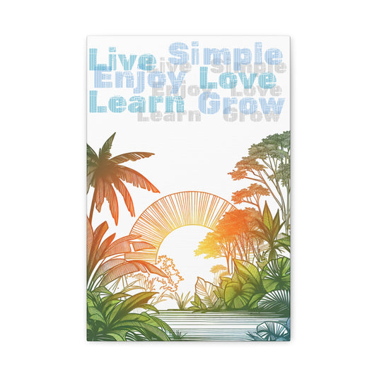 Inspirational Wall Art Canvas, Serenity Home Decor, Nature-Inspired Quote Print, Gift for Friends & Family, Motivational Artwork