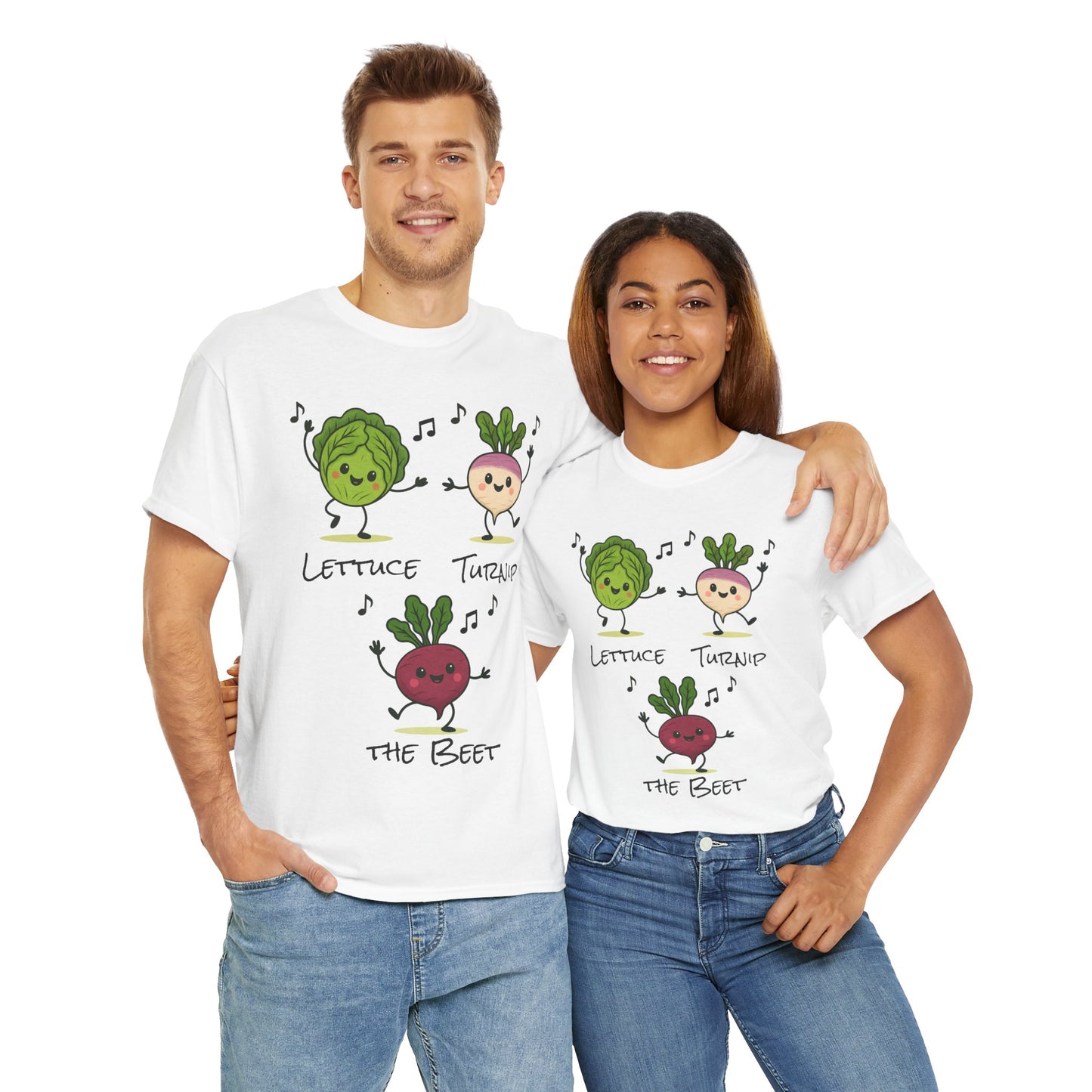 Lettuce Turnip the Beet Tee, Funny Unisex Humor Shirt, Cute Gardening Gift, Music Lover Apparel, Vegetable Lovers Tees