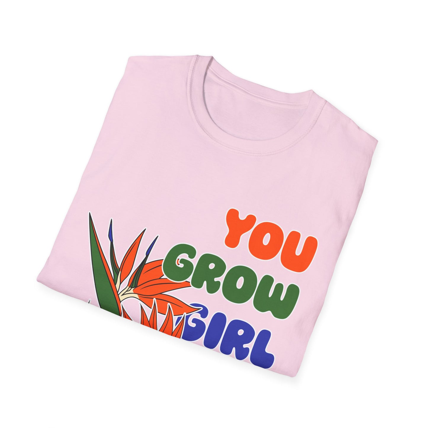 T-Shirt for Plant Lover Tropical Floral Tee Positive Affirmation Shirt Gift for Her Summer Outdoor Wear Garden Lover Shirt You Grow Girl