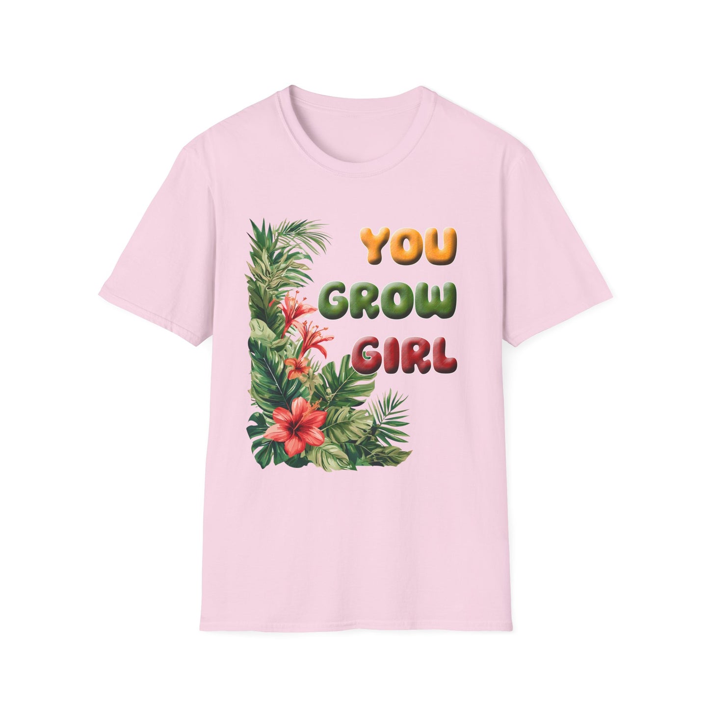 Tropical T-Shirt for Garden Lovers Tee for Plant Lover Inspirational Gift for Women Summer Style You Grow Girl
