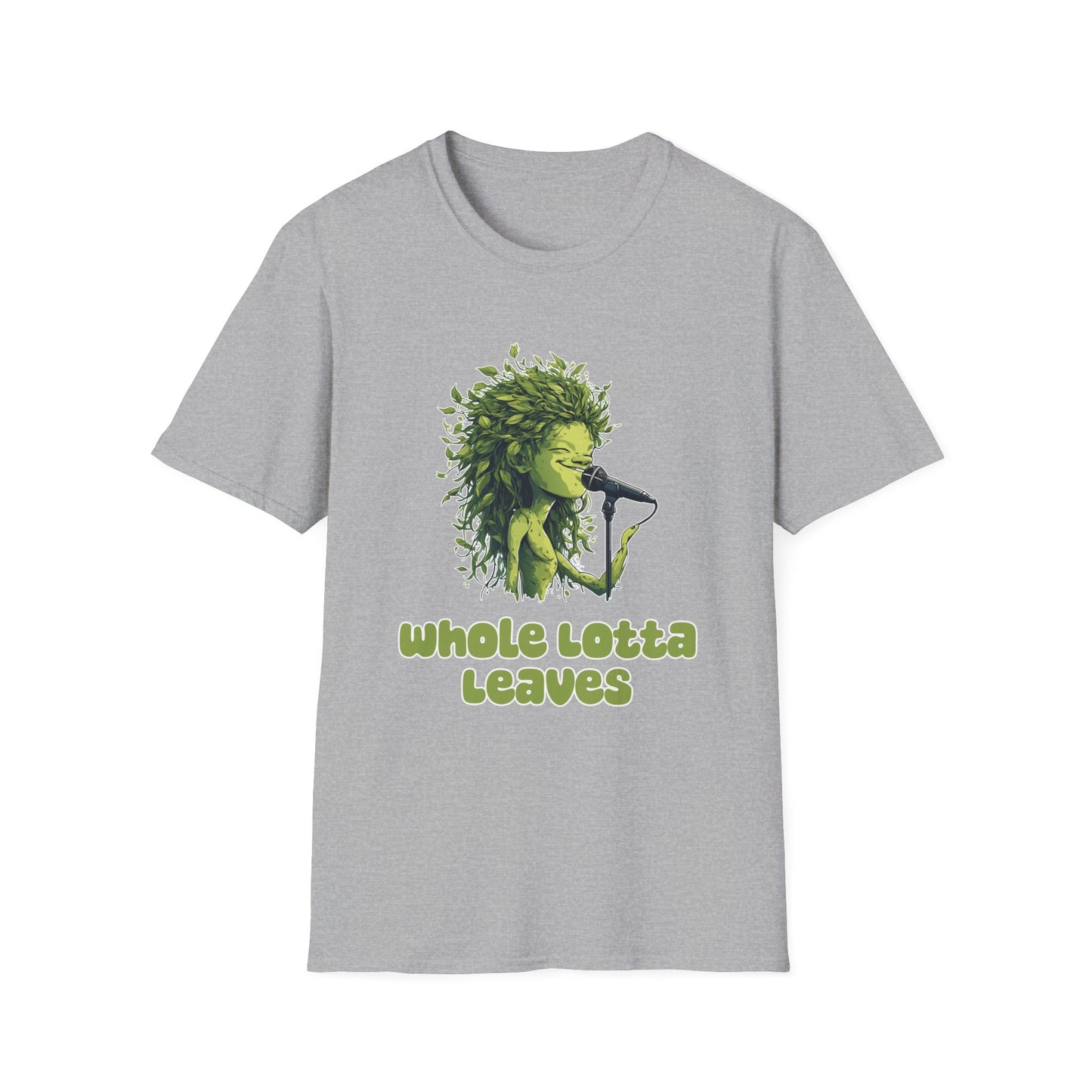 T-Shirt for Plant Lover Tee Led Zeppelin Inspired Singing Sapling Whole Lotta Love Leaves Nature Graphic Shirt Music Fan Gift