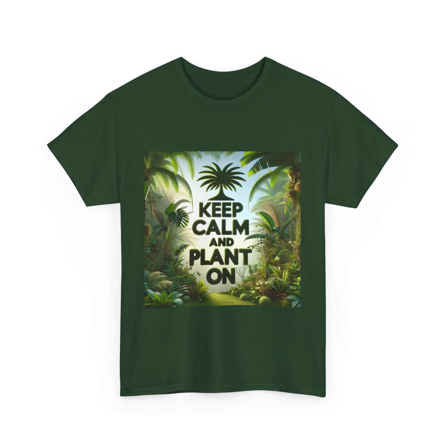 Keep Calm and Plant On Tee, Nature Lover Gift, Gardening T-Shirt, Eco-Friendly Apparel, Unisex Cotton Top