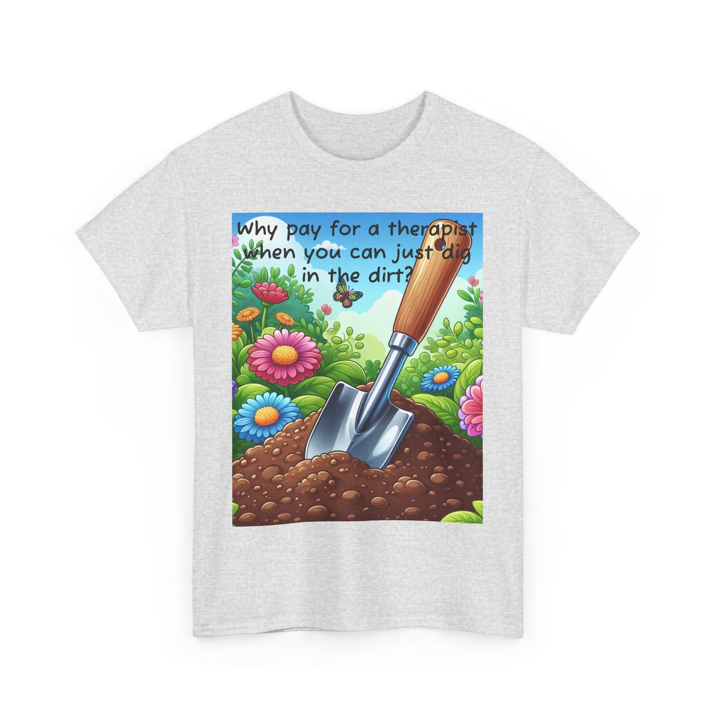 Gardening Therapy Tee, Funny Gardening Shirt, Plant Lover Gift, Unisex Cotton T-Shirt, Nature Lover Humor, Eco-Friendly Apparel