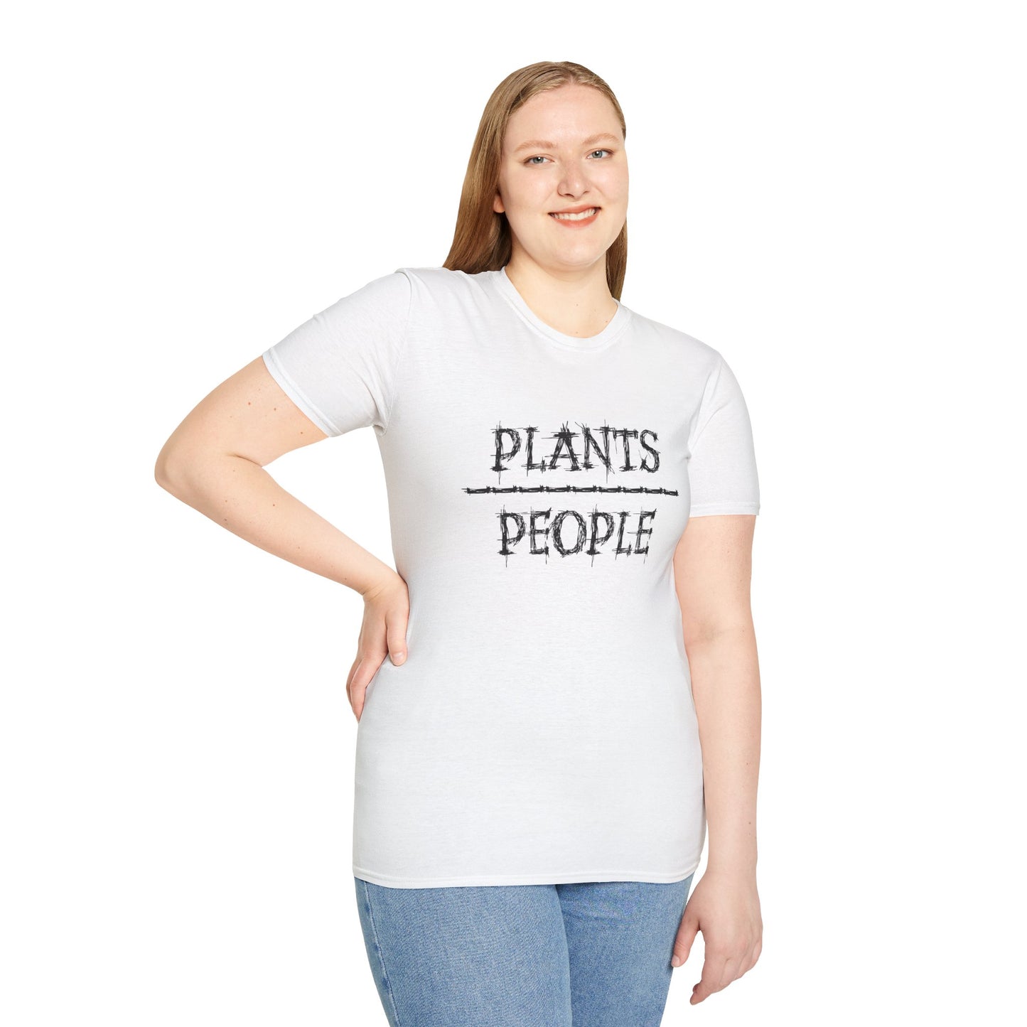 Plants over People Unisex Soft style T-Shirt, Plant Lovers Shirt, Botanical Tee, Nature Graphic Top, Gardening T-shirt