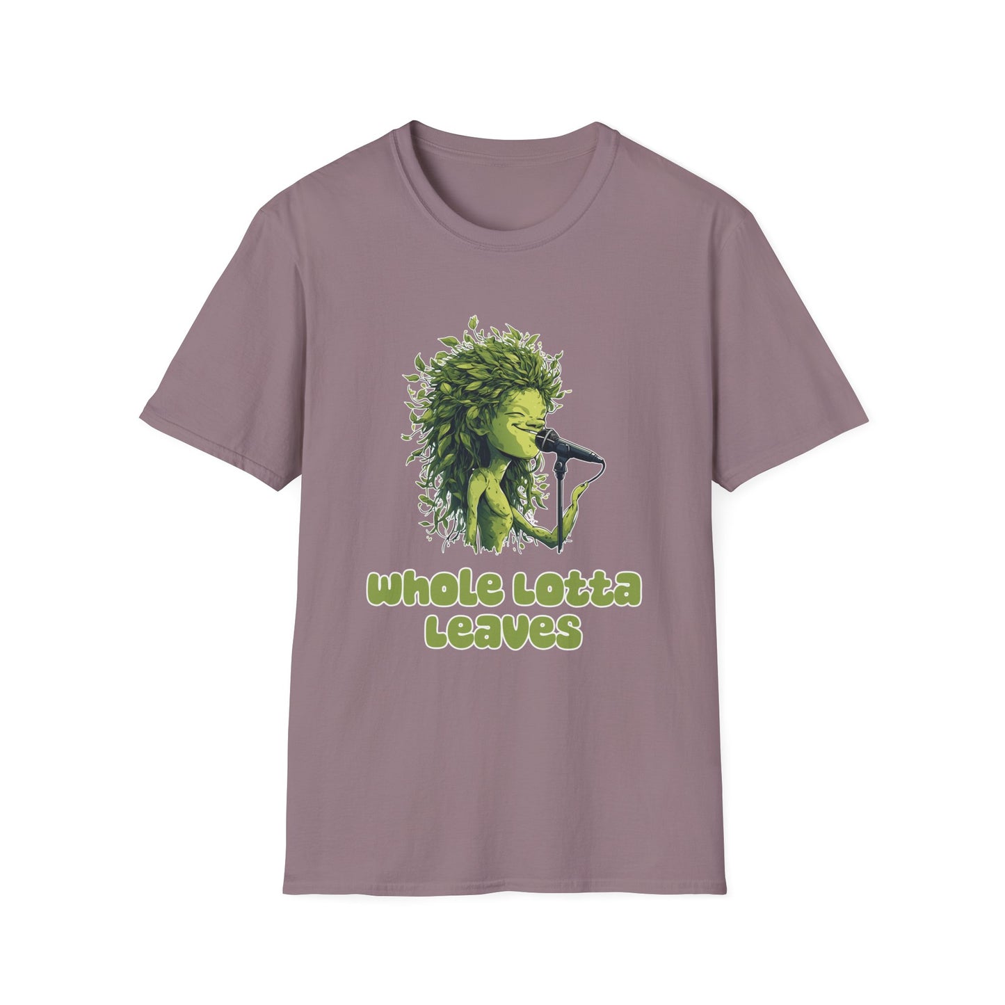 T-Shirt for Plant Lover Tee Led Zeppelin Inspired Singing Sapling Whole Lotta Love Leaves Nature Graphic Shirt Music Fan Gift