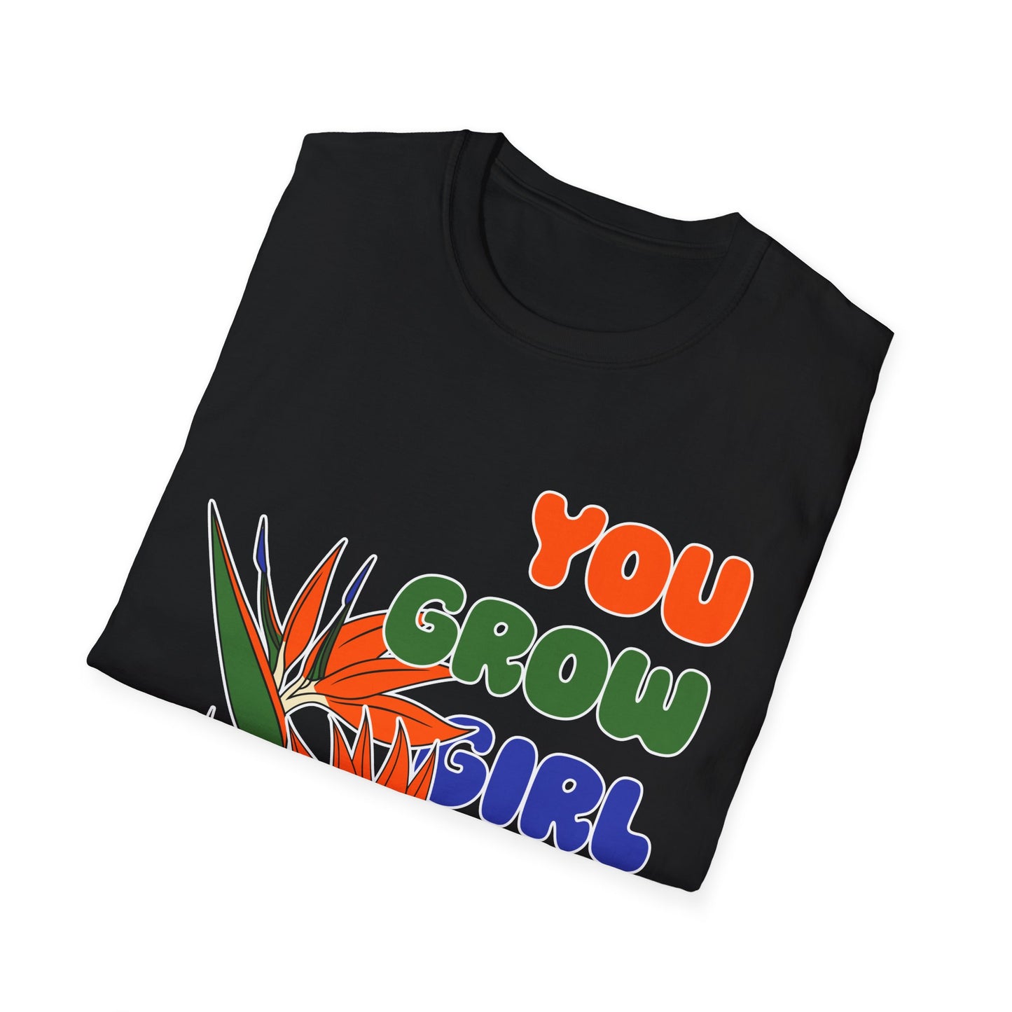 T-Shirt for Plant Lover Tropical Floral Tee Positive Affirmation Shirt Gift for Her Summer Outdoor Wear Garden Lover Shirt You Grow Girl