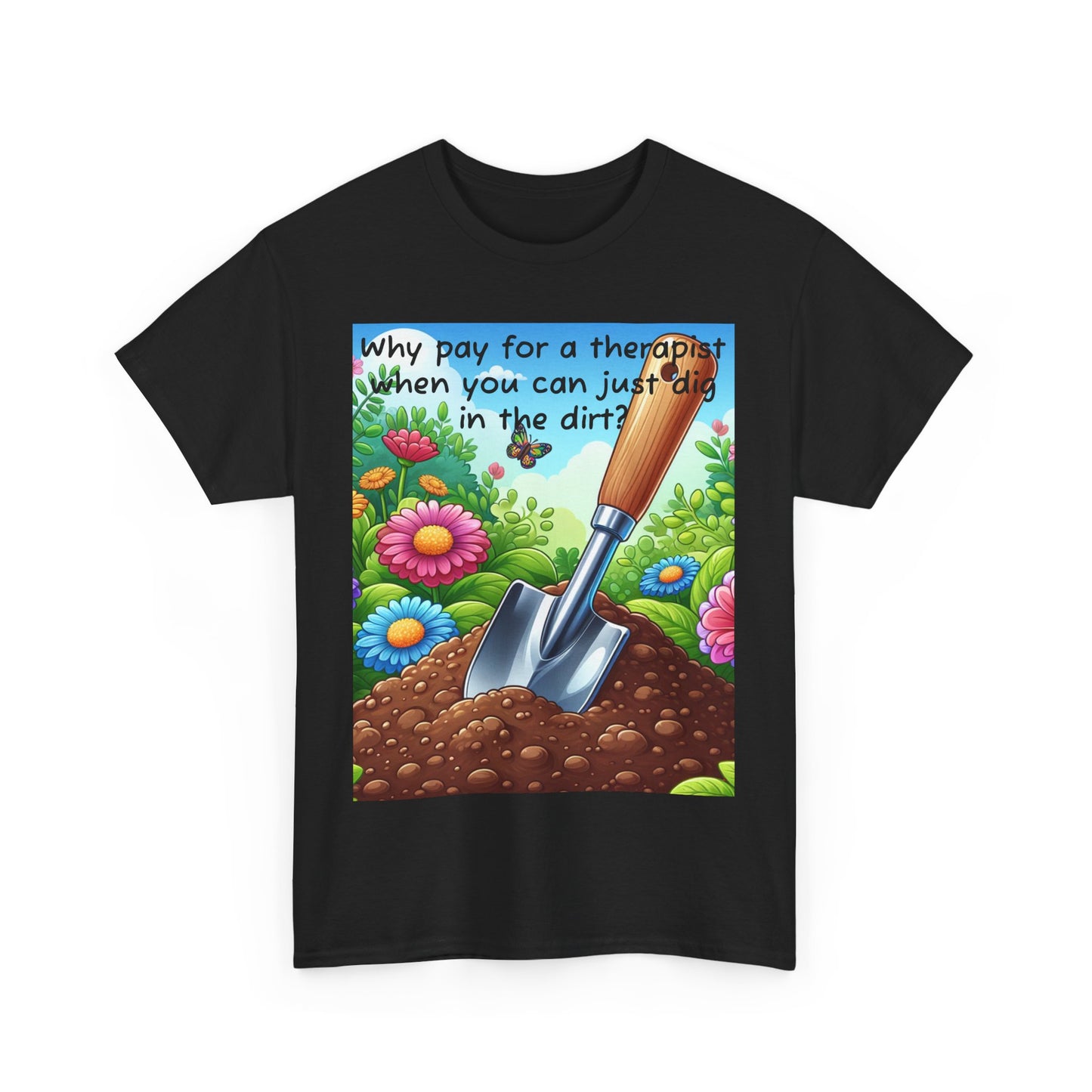Gardening Therapy Tee, Funny Gardening Shirt, Plant Lover Gift, Unisex Cotton T-Shirt, Nature Lover Humor, Eco-Friendly Apparel