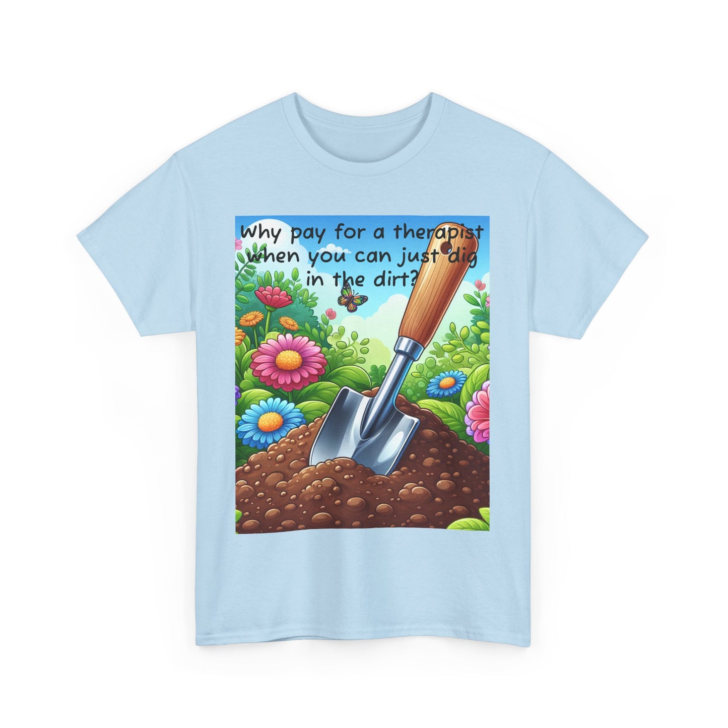 Gardening Therapy Tee, Funny Gardening Shirt, Plant Lover Gift, Unisex Cotton T-Shirt, Nature Lover Humor, Eco-Friendly Apparel