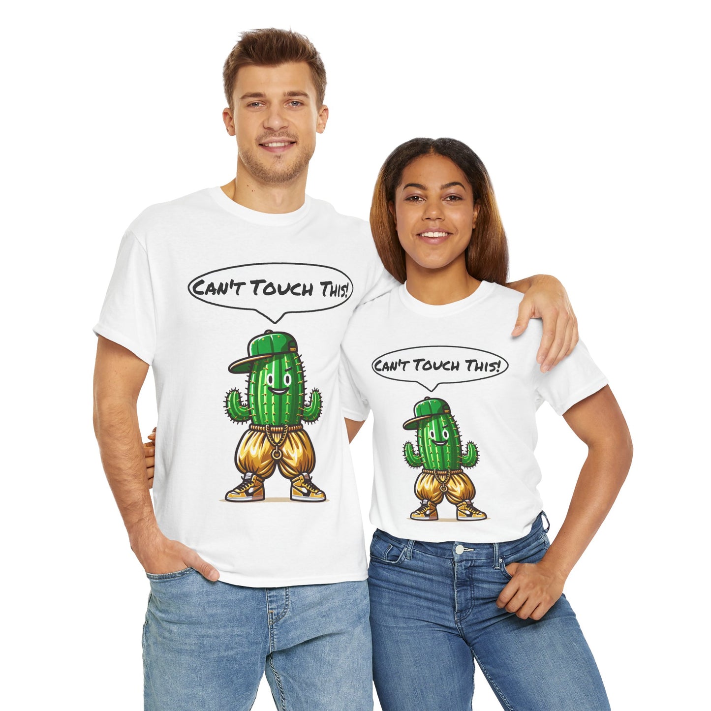 Funny Cactus Tee - Can't Touch This! | Unisex Heavy Cotton T-Shirt, Gift for Friends, Casual Wear, Summer Fashion, Unique Graphic Tee