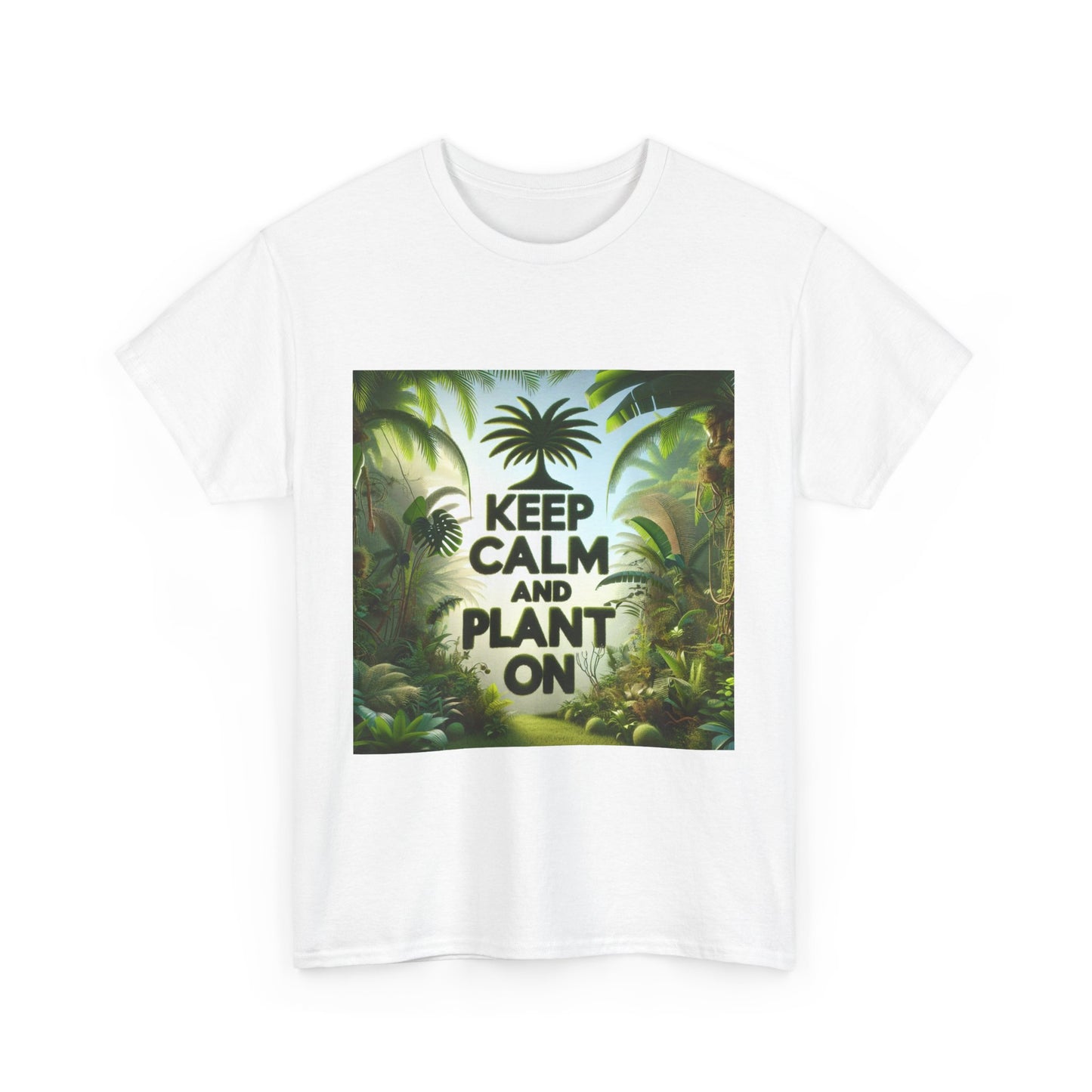 Keep Calm and Plant On Tee, Nature Lover Gift, Gardening T-Shirt, Eco-Friendly Apparel, Unisex Cotton Top
