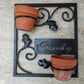 Metal Plant Pot-Candle 'Family' gift wall decor