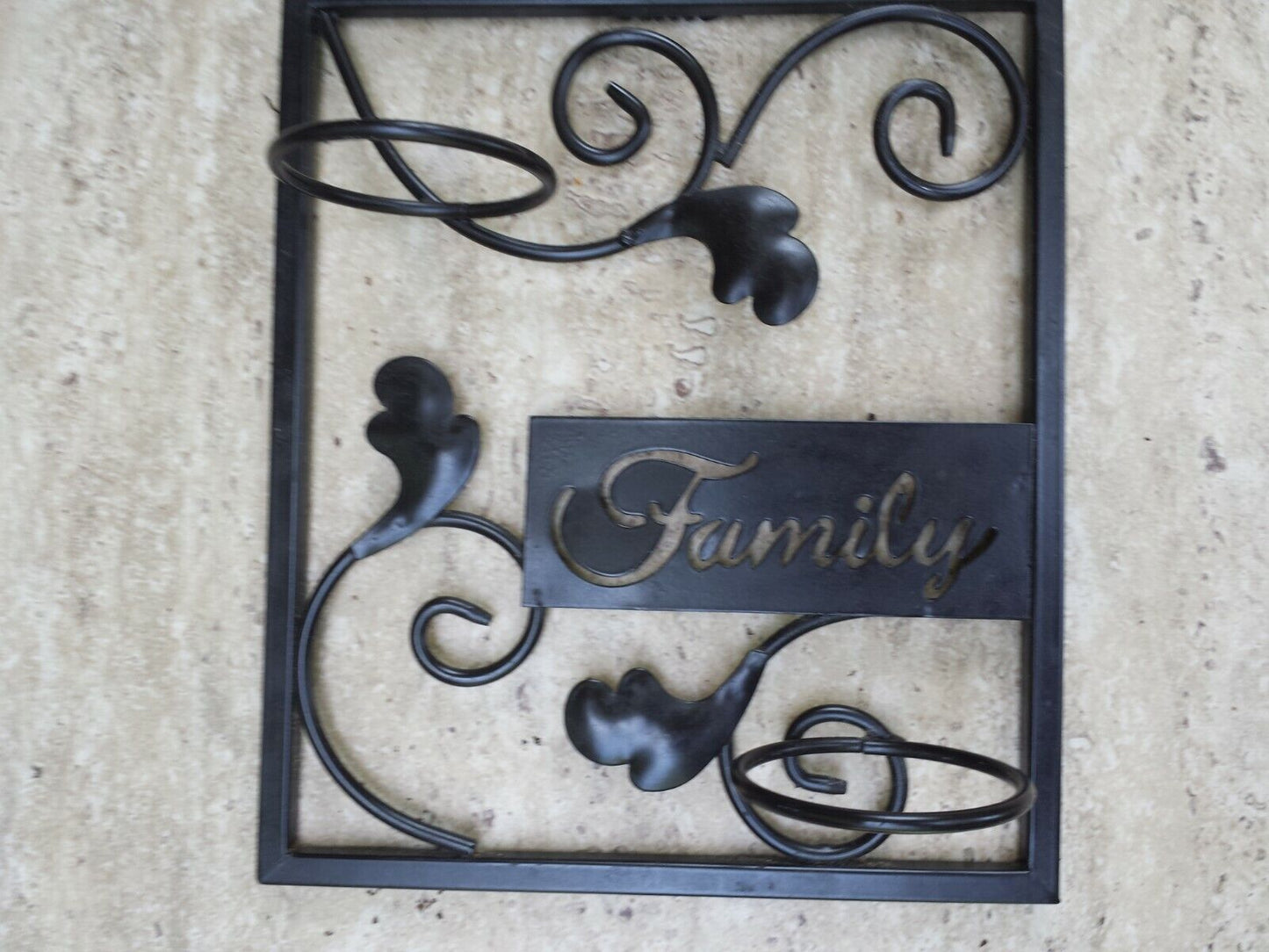 Metal Plant Pot-Candle 'Family' gift wall decor