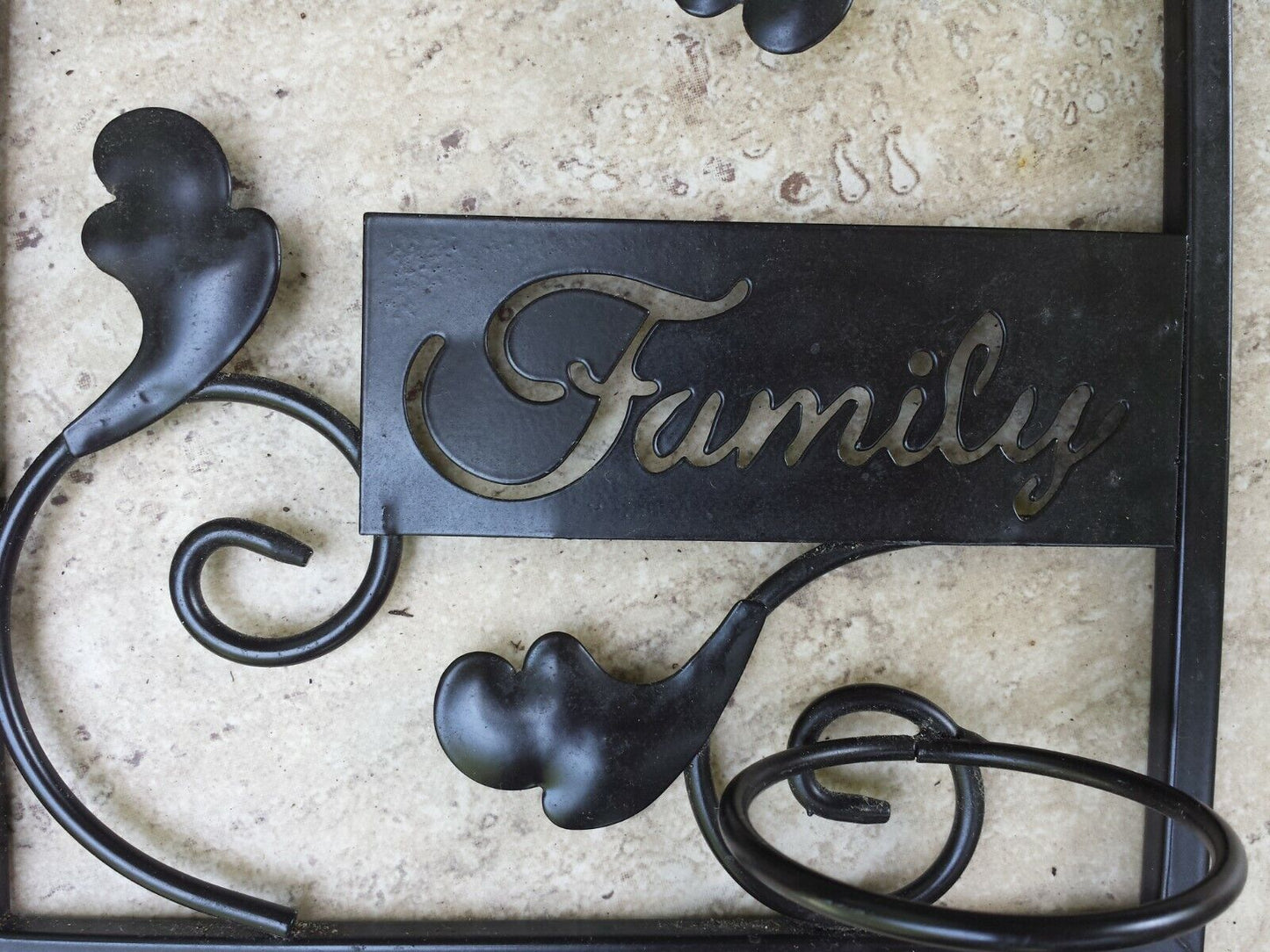 Metal Plant Pot-Candle 'Family' gift wall decor