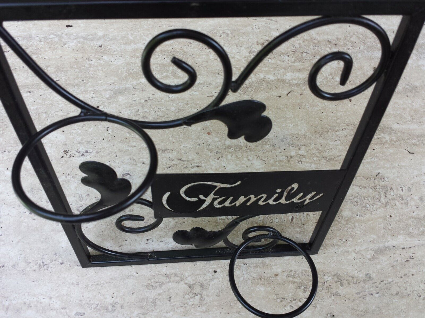 Metal Plant Pot-Candle 'Family' gift wall decor