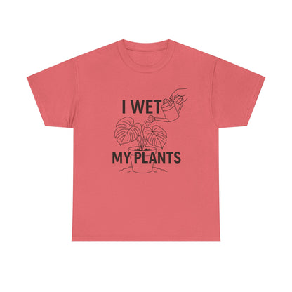 Funny Plant Lover Tee, I Wet My Plants Shirt, Gardening Gift, Unisex Cotton T-Shirt, Plant Parent Apparel, Houseplant Humor Tee