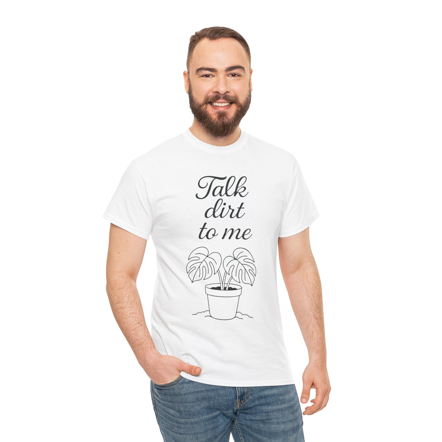 Funny Plant Lover Tee - Talk Dirt to Me Cotton Shirt, Gardening Gift, Casual Wear, Plant Mom Apparel, Unique Gift for Her