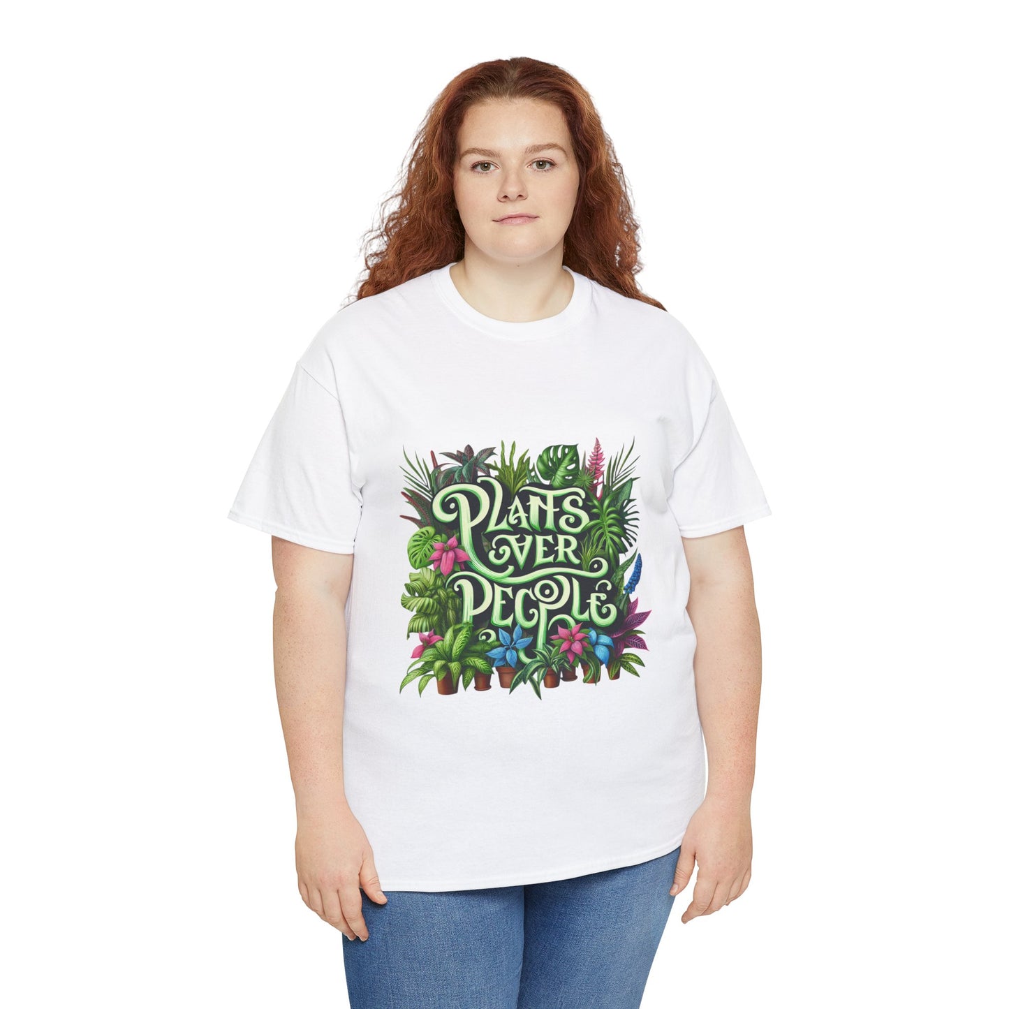 Tropical Plants Unisex Tee - 'Plants Over People'