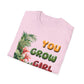 Tropical T-Shirt for Garden Lovers Tee for Plant Lover Inspirational Gift for Women Summer Style You Grow Girl