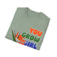 T-Shirt for Plant Lover Tropical Floral Tee Positive Affirmation Shirt Gift for Her Summer Outdoor Wear Garden Lover Shirt You Grow Girl