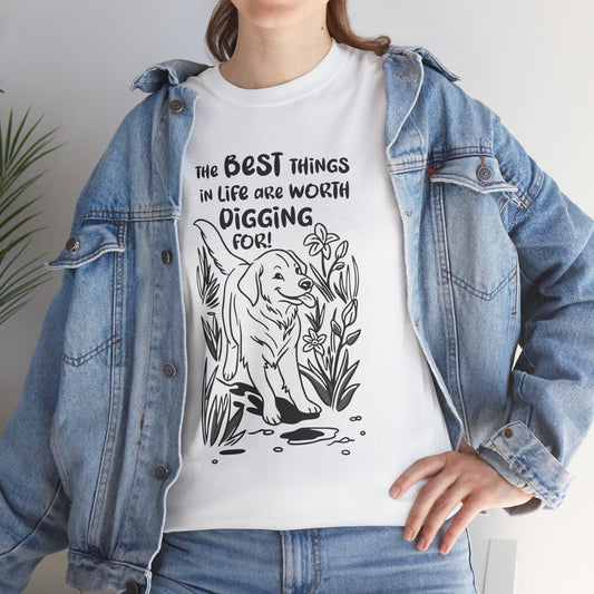 T-Shirt for Garden Lover Gift for Dog Lover Shirt Pet Parent Gift for Gardening Lover Cute Dog T-Shirt Nature Tee