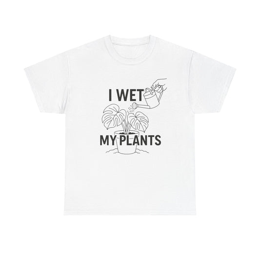 Funny Plant Lover Tee, I Wet My Plants Shirt, Gardening Gift, Unisex Cotton T-Shirt, Plant Parent Apparel, Houseplant Humor Tee