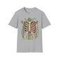 T-Shirt for Plant Lover Shirt Nature Lover Gift Cute Graphic Tee Plant Heart Skeleton Shirt Ribcage