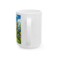 Colorful Flower Garden Ceramic Mug - 11oz & 15oz - Cheerful & Playful Design