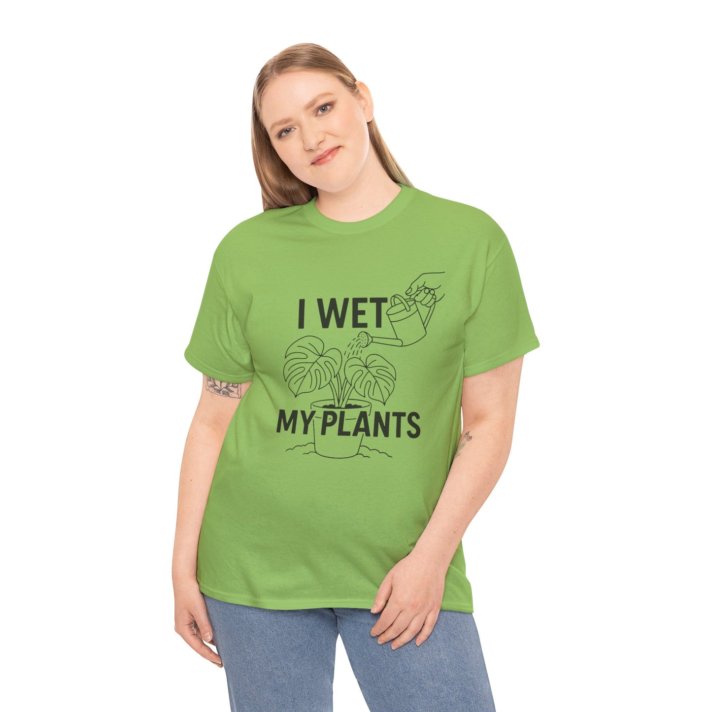 I Wet My Plants Shirt, Funny Plant Lover Tee, Gardening Gift, Unisex Cotton T-Shirt, Plant Parent Apparel, Houseplant Humor Tee