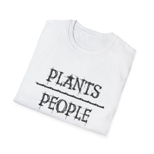 Plants over People Unisex Soft style T-Shirt, Plant Lovers Shirt, Botanical Tee, Nature Graphic Top, Gardening T-shirt
