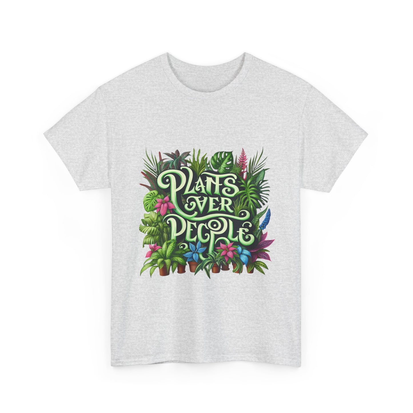 Tropical Plants Unisex Tee - 'Plants Over People'