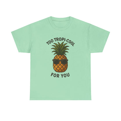 Tropical Graphic Tee for Fun-Loving Souls, Beachwear, Summer Vibes, Casual Outfits, Gift for Pineapple Lovers, Unisex Heavy Cotton Tee