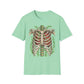 T-Shirt for Plant Lover Shirt Nature Lover Gift Cute Graphic Tee Plant Heart Skeleton Shirt Ribcage