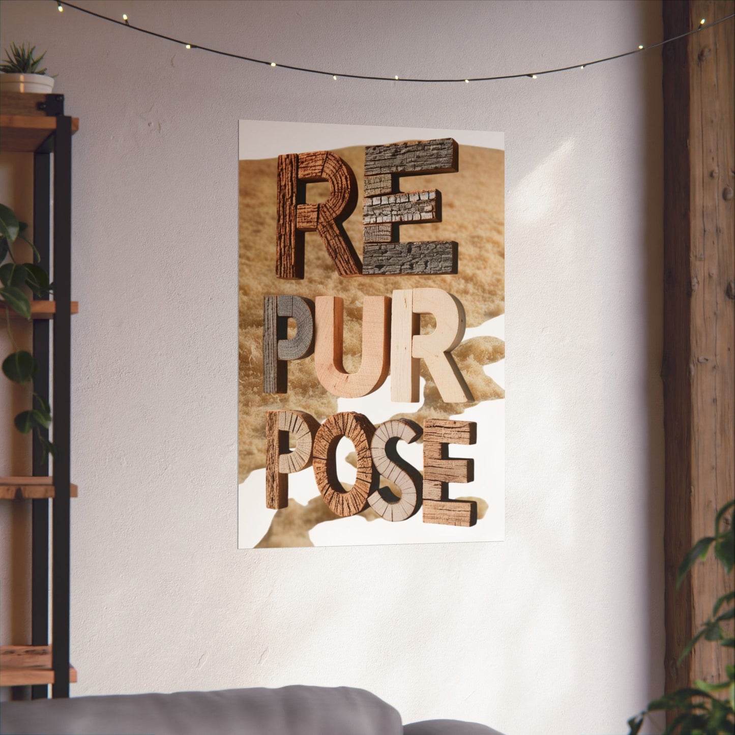 Repurpose, Matte Vertical Posters, Rustic Home Decor, Wall Art, Eco-Friendly Gift, Sustainable Living, Inspirational Decor