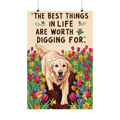 Inspirational Dog Quote Poster, Inspiring Home Decor, Gift for Dog Lovers, Motivational Wall Art, Puppy Lover Print