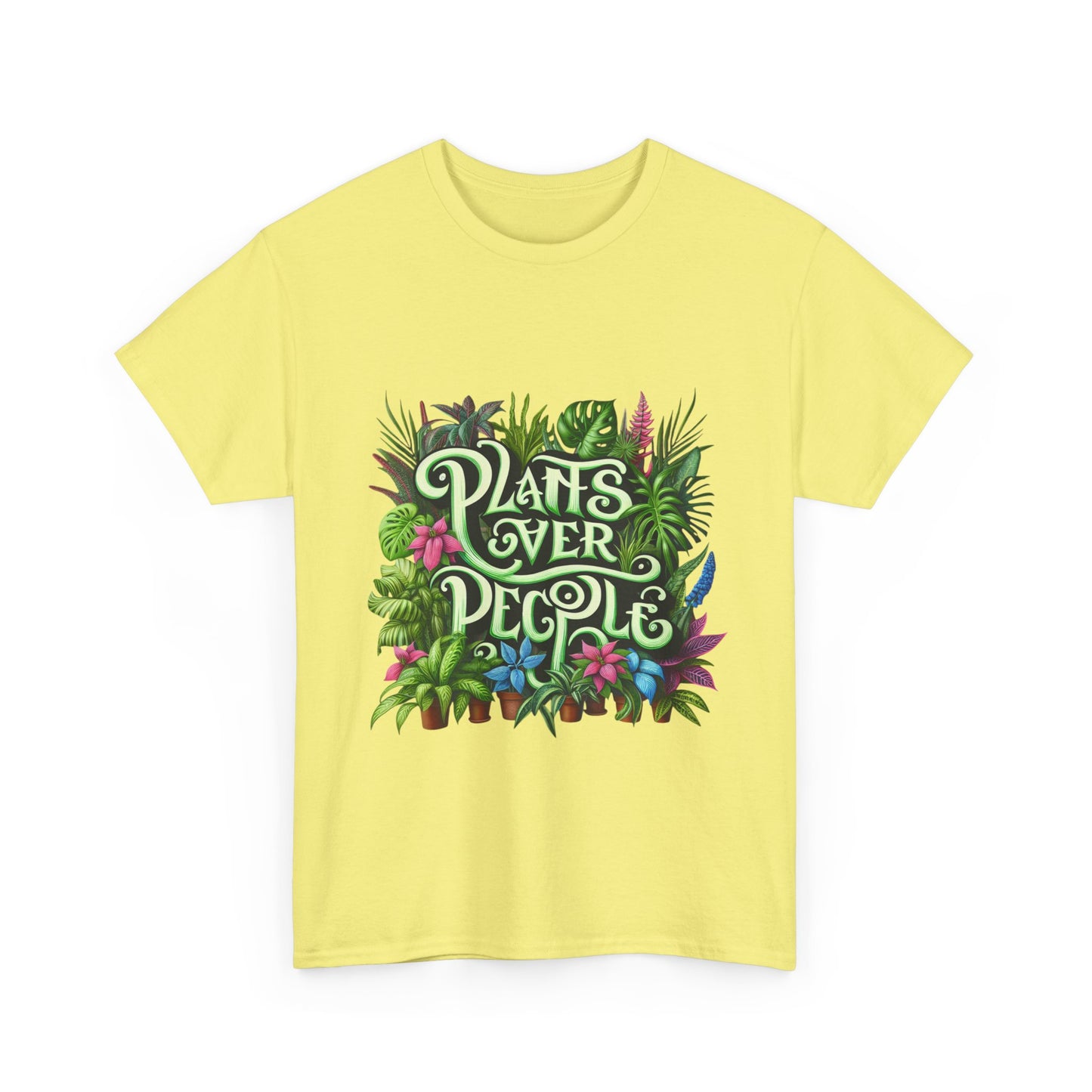 Tropical Plants Unisex Tee - 'Plants Over People'