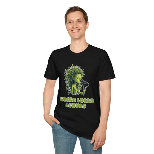T-Shirt for Plant Lover Tee Led Zeppelin Inspired Singing Sapling Whole Lotta Love Leaves Nature Graphic Shirt Music Fan Gift