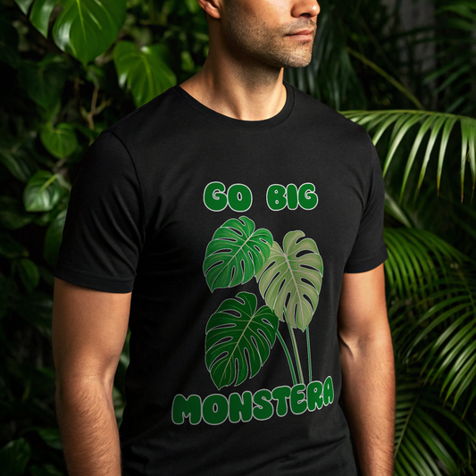T-Shirt for Plant Lover Gift for Large Plant Lover Monstera Plant Tee Tropical Plant Shirt Graphic Tee Nature Lover Funny Top Go Big