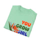 T-Shirt for Plant Lover Tropical Floral Tee Positive Affirmation Shirt Gift for Her Summer Outdoor Wear Garden Lover Shirt You Grow Girl