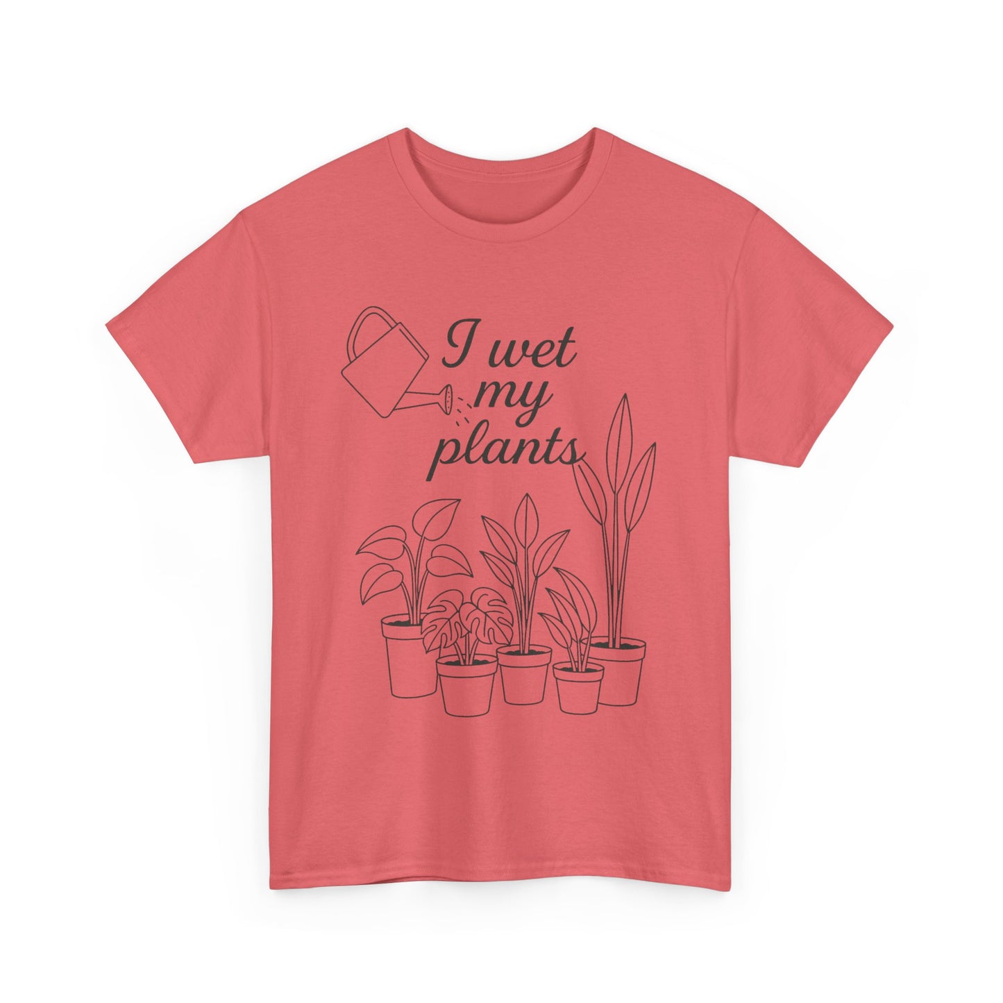 I Wet My Plants Unisex Heavy Cotton Tee - Perfect for Plant Lovers