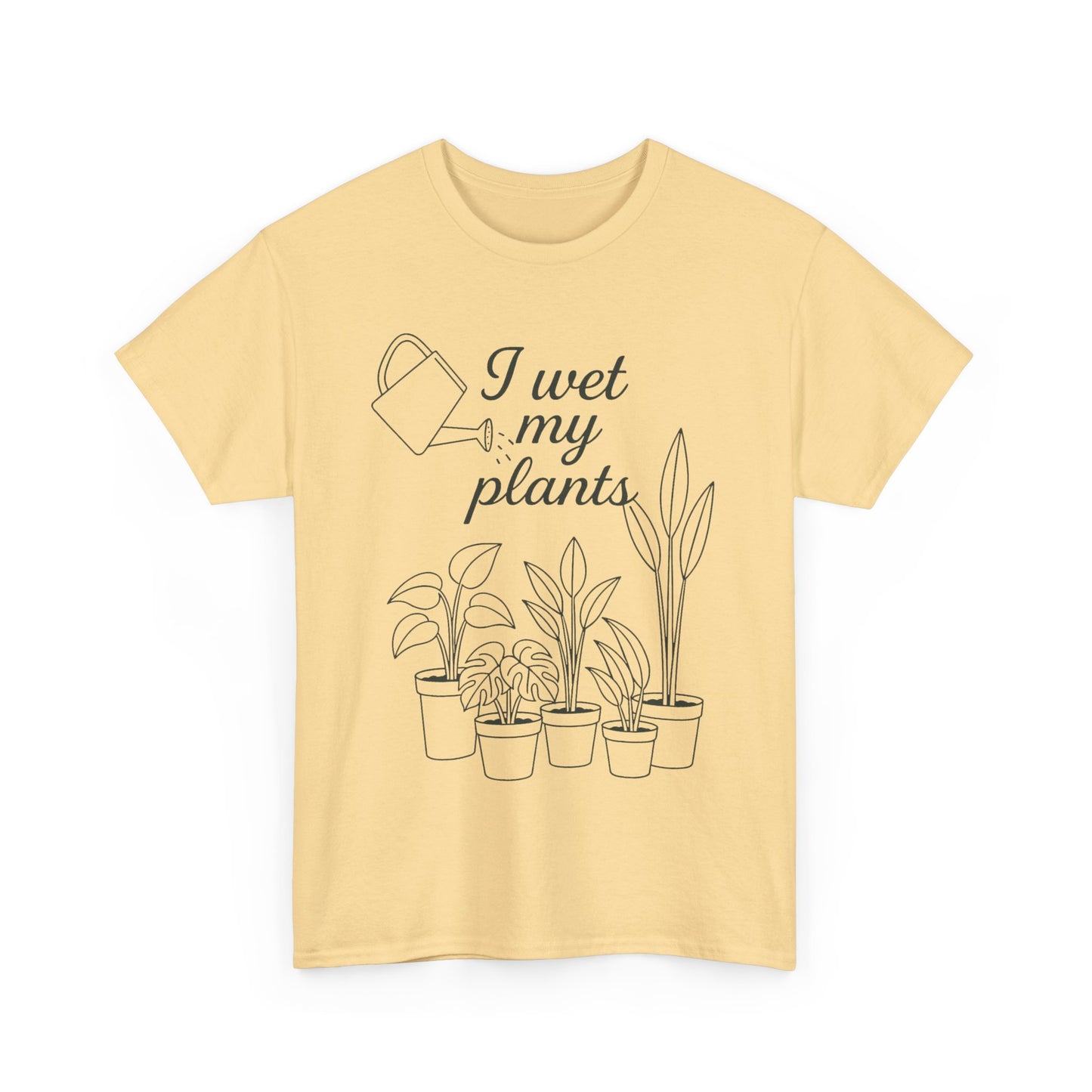 I Wet My Plants Unisex Heavy Cotton Tee - Perfect for Plant Lovers