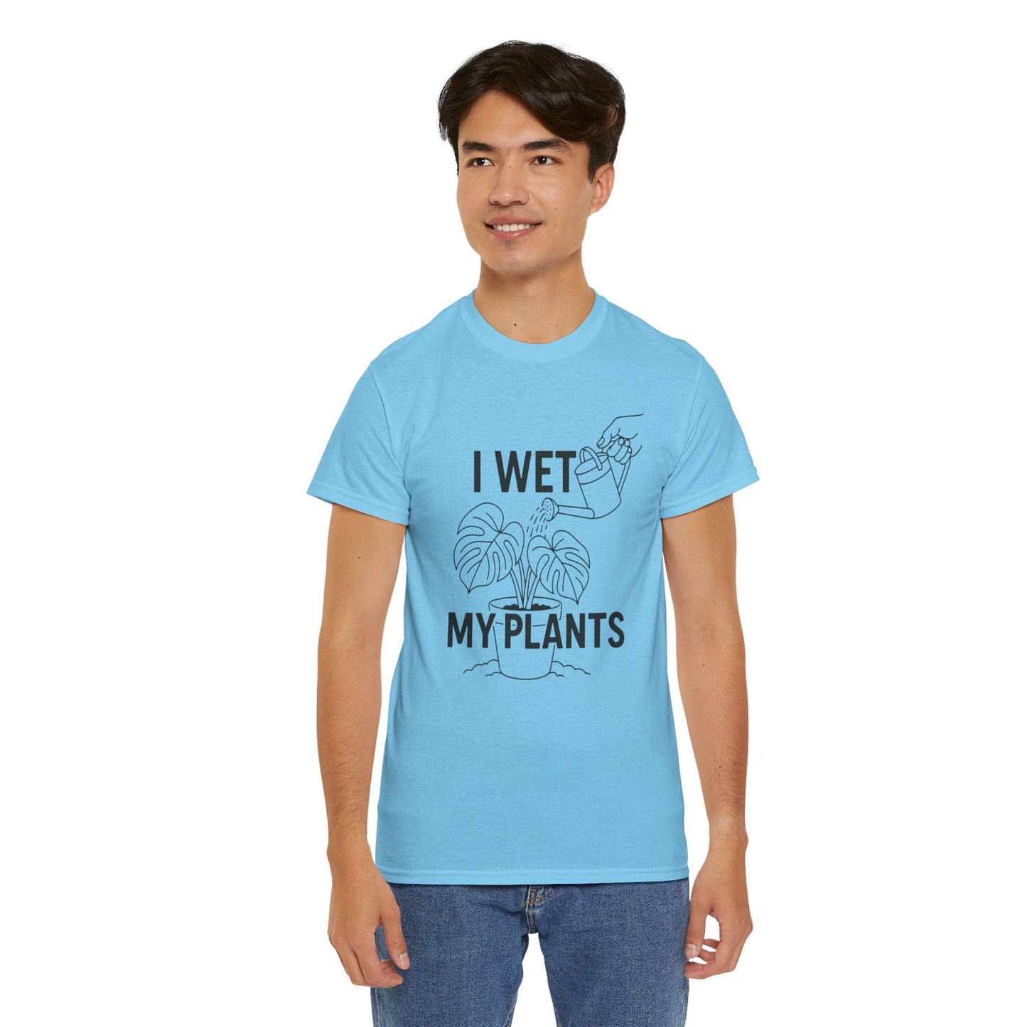 I Wet My Plants Shirt, Funny Plant Lover Tee, Gardening Gift, Unisex Cotton T-Shirt, Plant Parent Apparel, Houseplant Humor Tee