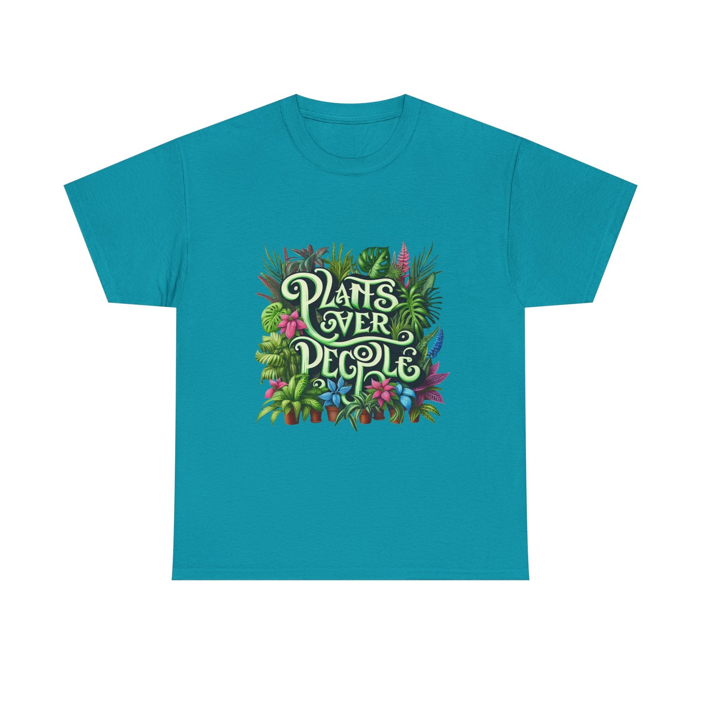 Tropical Plants Unisex Tee - 'Plants Over People'